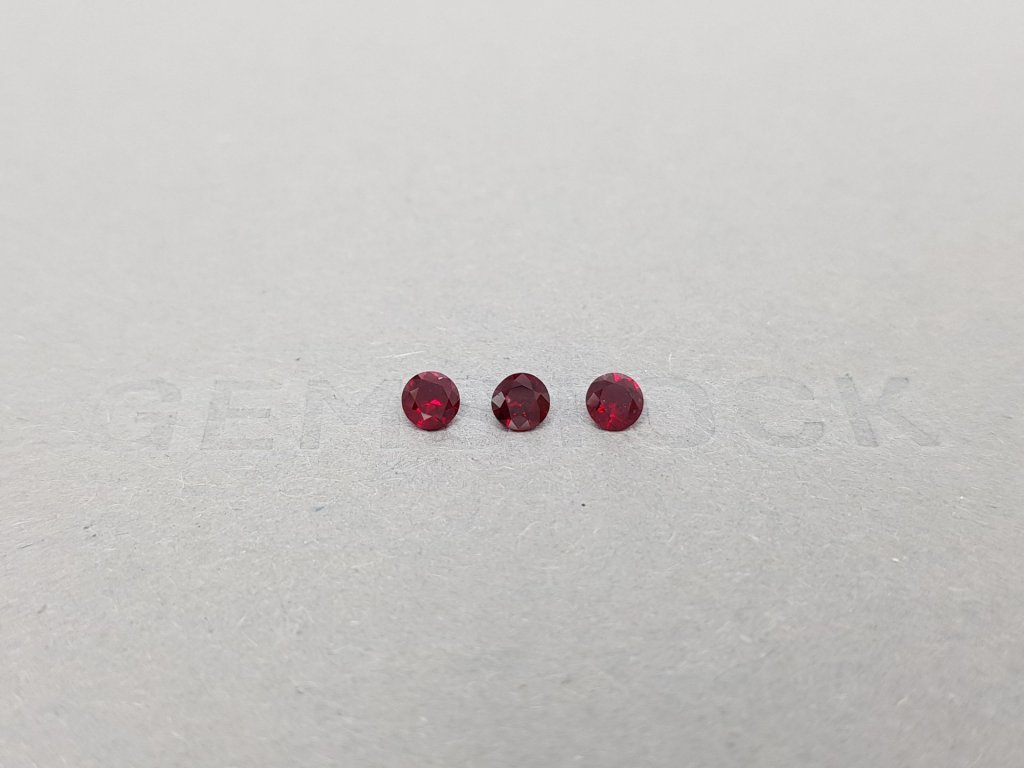 Set of round Madagascar rubies 0.59 ct Image №1