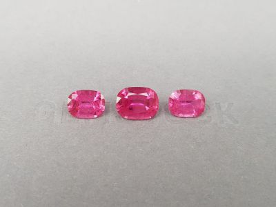 Hot pink rubellite set 6.28 ct in cushion cut photo