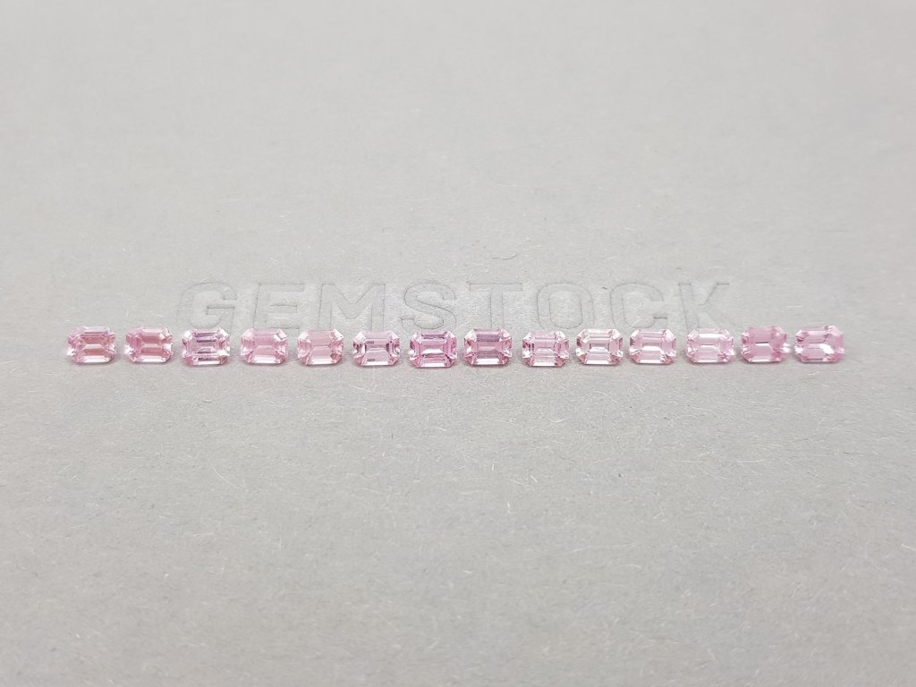 Octagon-cut pink spinel set 3.05 ct, Tanzania Image №1