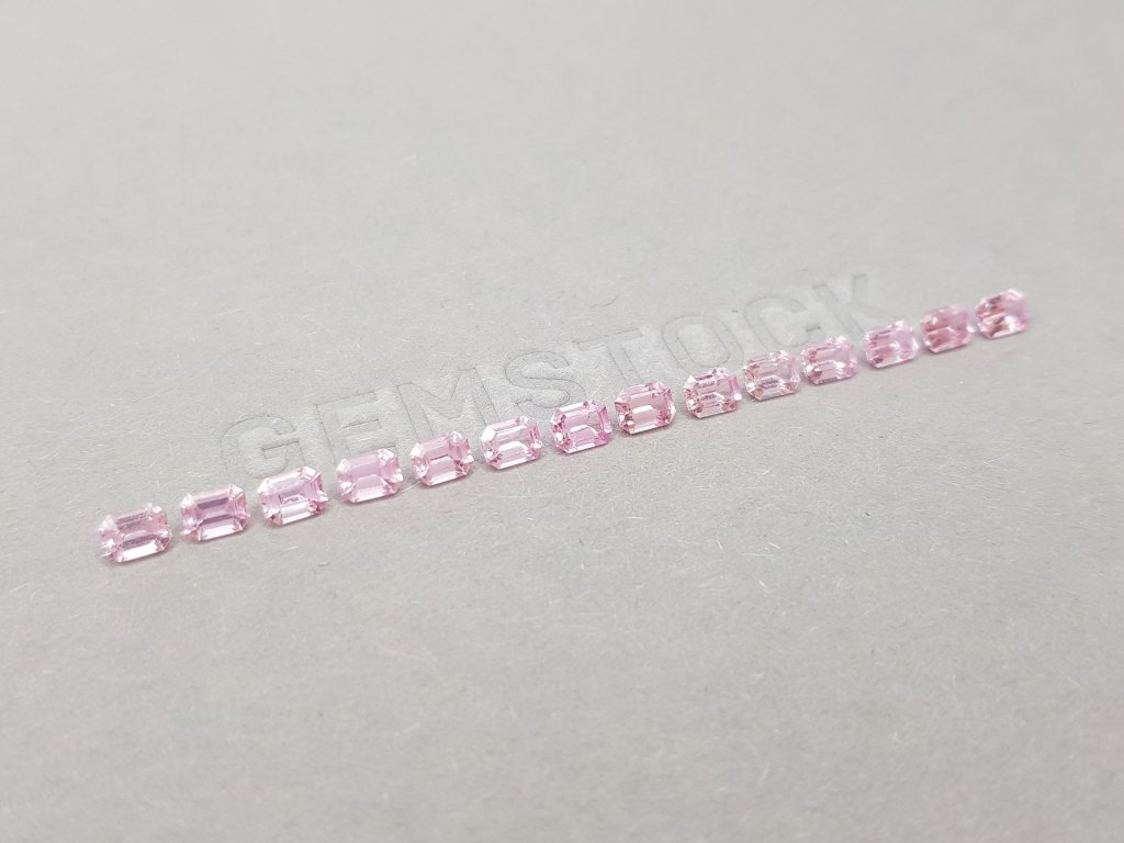 Octagon-cut pink spinel set 3.05 ct, Tanzania Image №2
