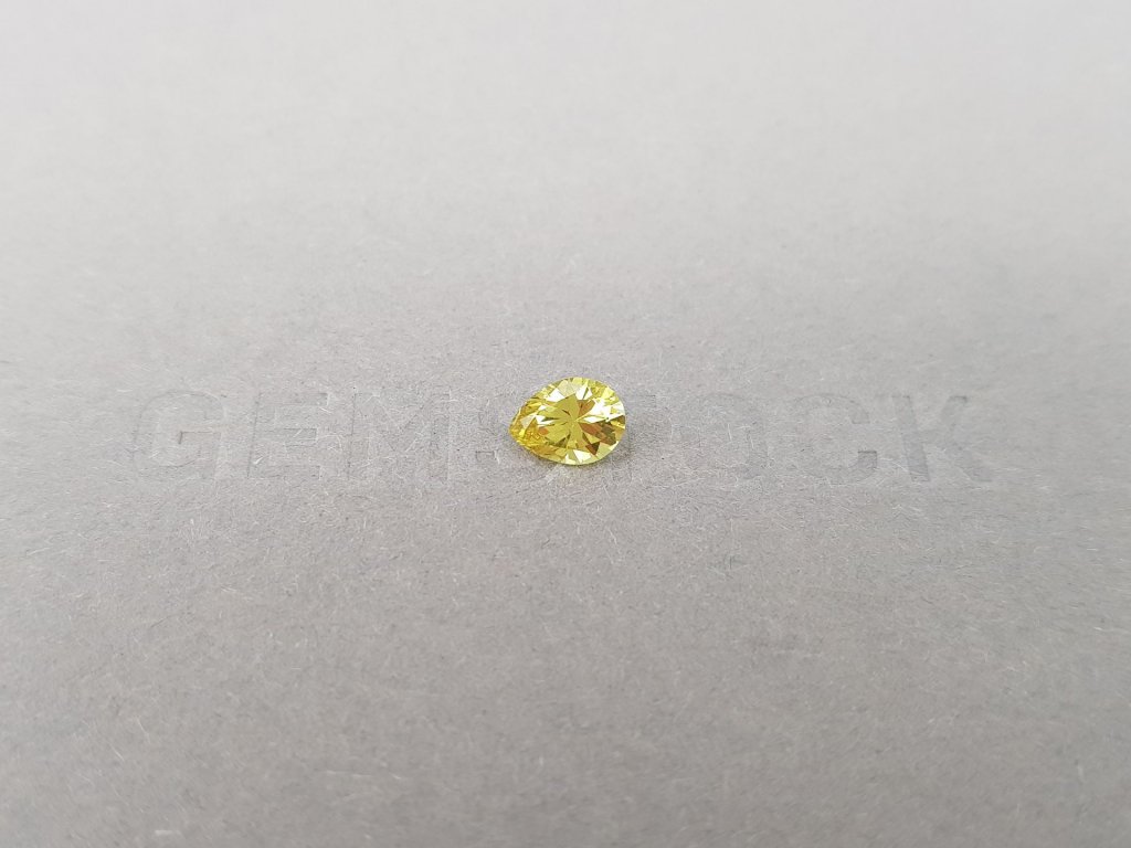 Yellow unheated pear-cut sapphire 0.84 carats, Madagascar Image №1