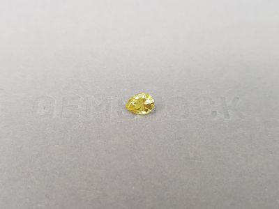 Yellow unheated pear-cut sapphire 0.84 carats, Madagascar photo