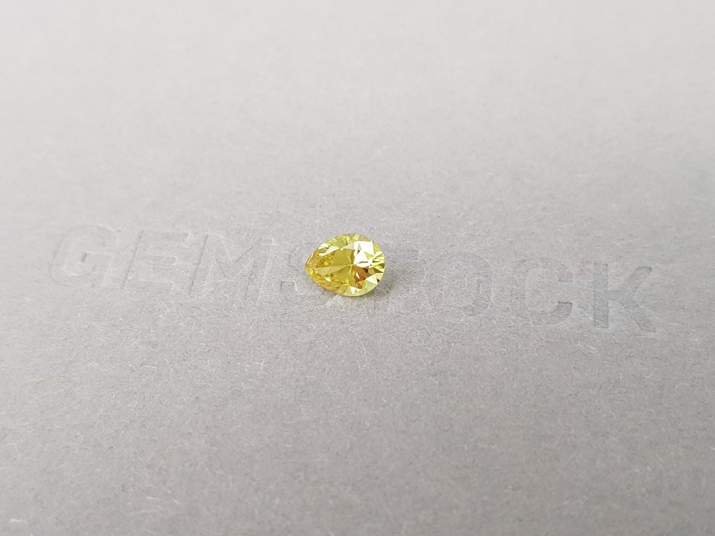 Yellow unheated pear-cut sapphire 0.84 carats, Madagascar Image №3