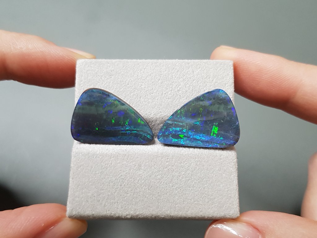 Pair of australian boulder opals 16.97 carats Image №3