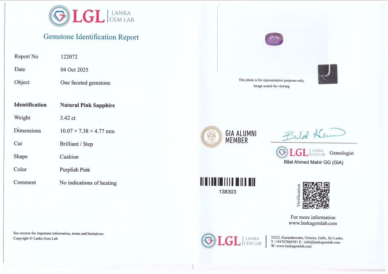 Unbeheizter saphir rutil seideneffekt arats schwerer kissenförmiger 3,42 karats, Sri Lanka Image №6