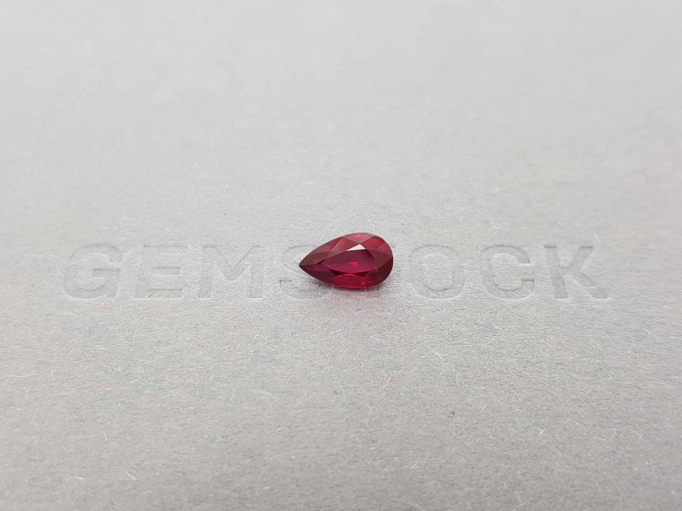 Ruby cut pear Mozambique 1.35 carats Image №1
