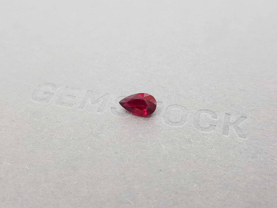 Ruby cut pear Mozambique 1.35 carats Image №2