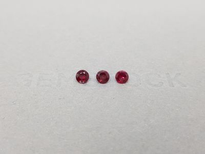 Set of rubies in round cut 0.80 ct, Madagascar photo