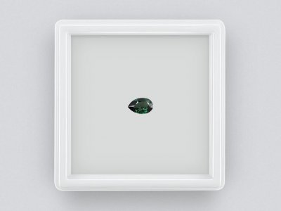 Saphir taille poire non chauffé de Madagascar 1,12 ct photo