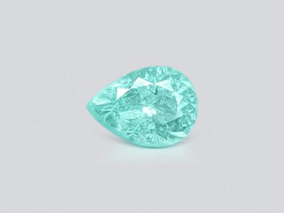 Blue Paraiba tourmaline in pear cut 0.96 ct, Mozambique photo