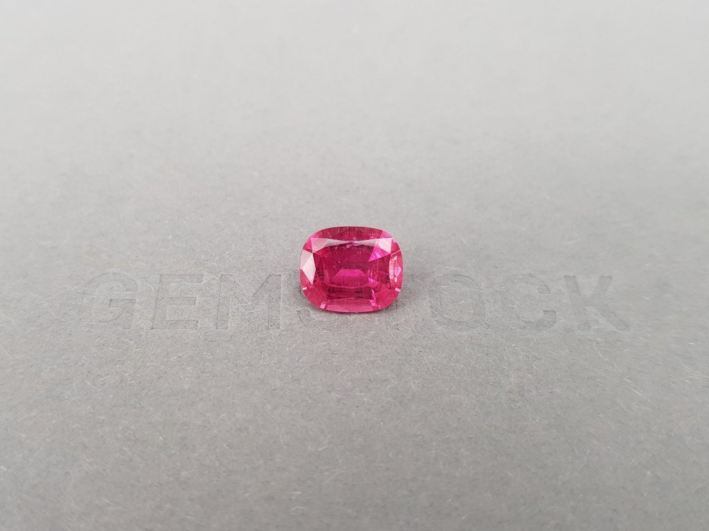Ring with hot pink rubellite 2.32 ct in 18K white gold Image №4