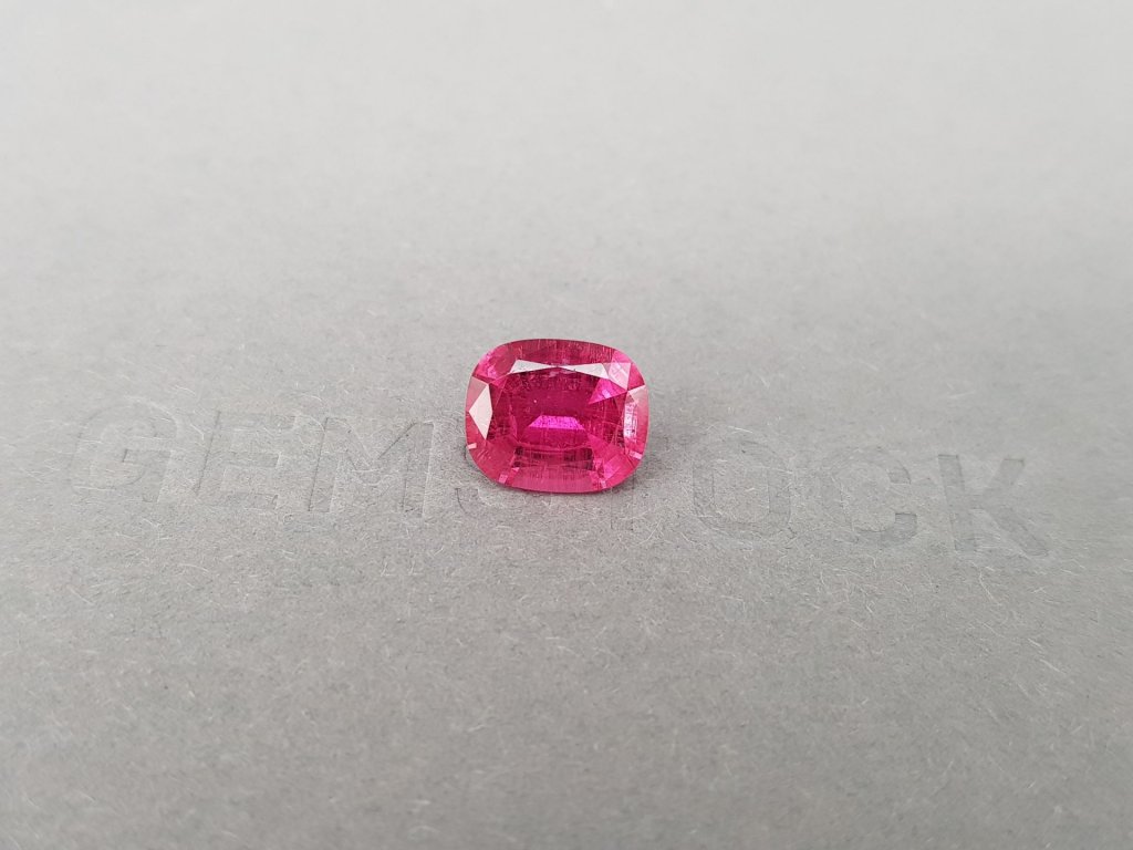 Ring with hot pink rubellite 2.32 ct in 18K white gold Image №6