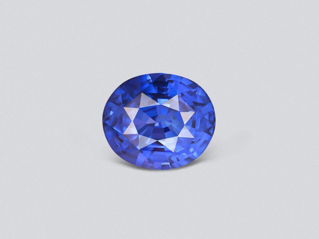 Royal Blue open color sapphire in oval cut 5.12 carats, Sri Lanka Image №1