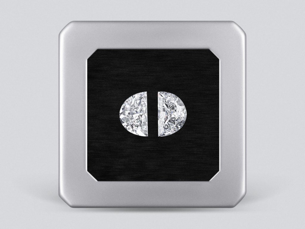 Paire de diamants taille Demi Lune G/VS 0.65 carat  Image №1