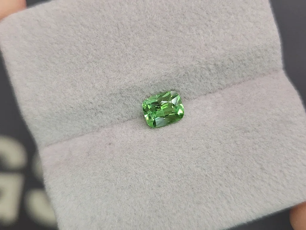 Tsavorita verde intenso talla cojín 0,81 carats, Tanzania Image №4