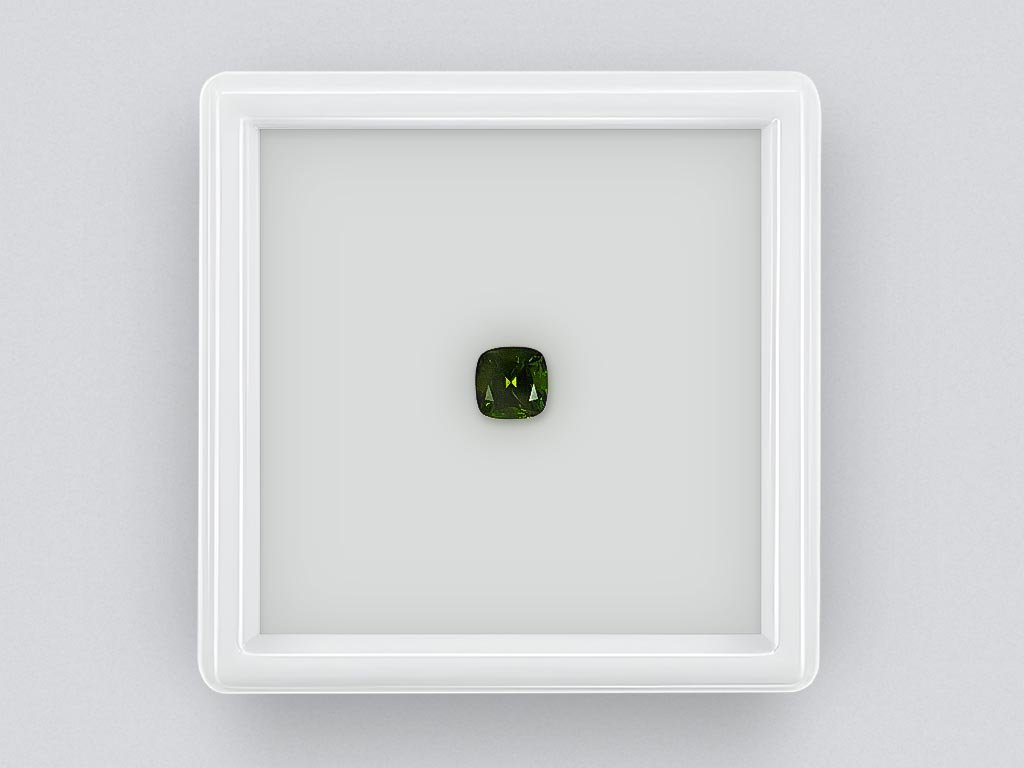 Verdelite tourmaline cushion cut 0.55 carats Image №1