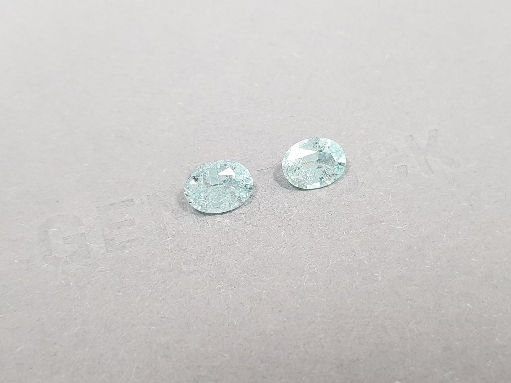 Pair of Paraiba tourmalines in oval cut 2.23 ct, Mozambique Image №2