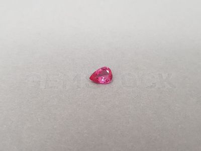Hot pink Mahenge spinel 0.90 ct in pear shape, Tanzania photo