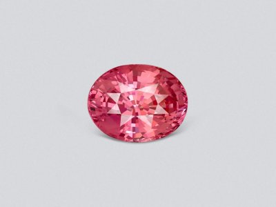 Super rare untreated Padparadscha sapphire in oval cut 4.05 ct, Madagascar, GRS Type I photo