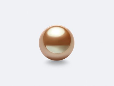 Rare golden color South Sea pearl 15.1 mm - Amami Gold, Japan photo