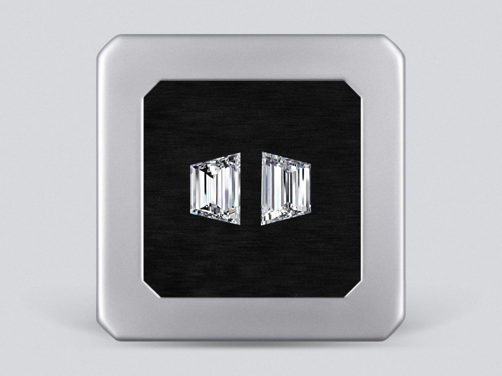 Paire de diamants taille trapèze G/VS 0,80 ct Image №1