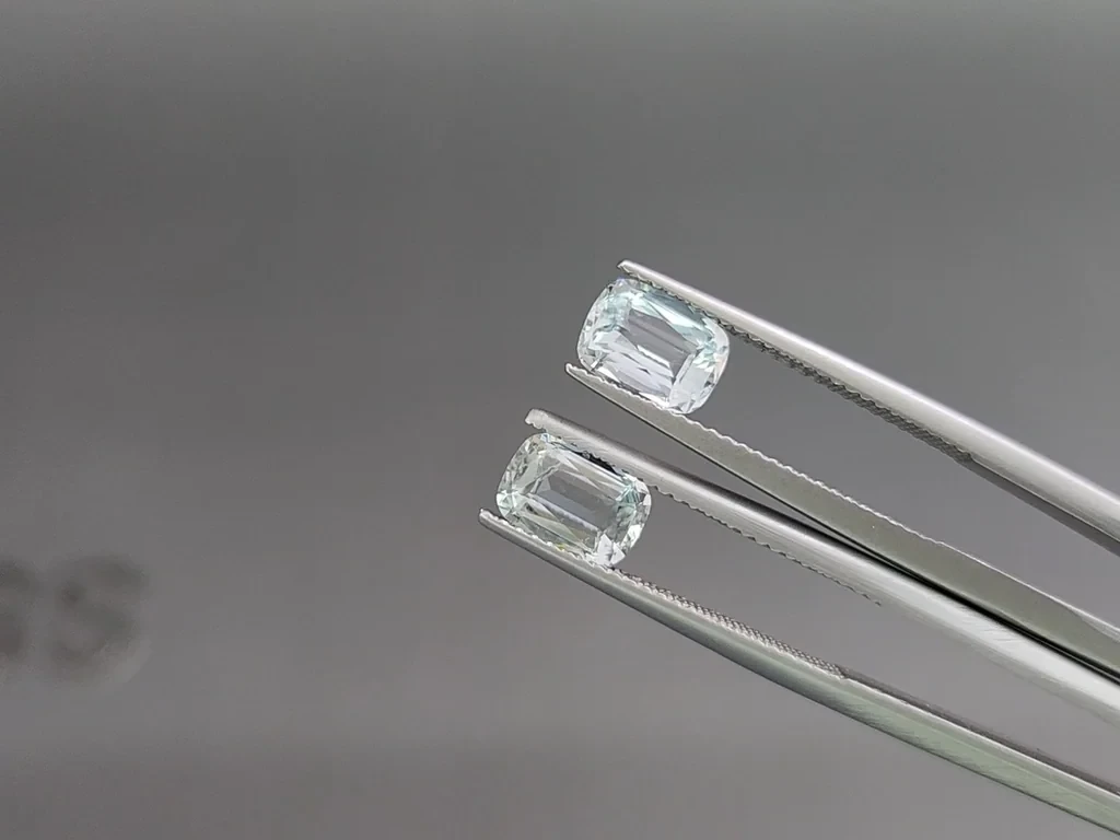 Set of aquamarines cushion cut 3.88 carats, Madagascar Image №4
