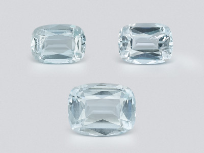 Ensemble aigues-marines taille coussin de 3,88 carats, Madagascar photo