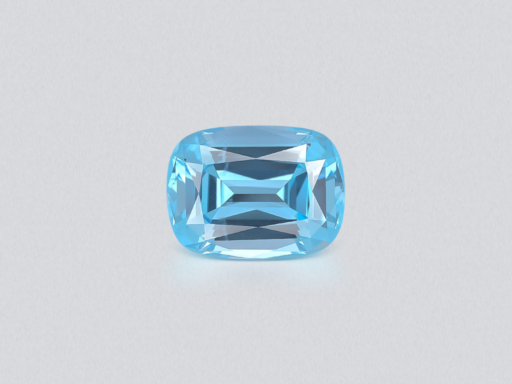 Topaz Sky Blue high precision cushion cut 9.00 carats, Madagascar Image №1
