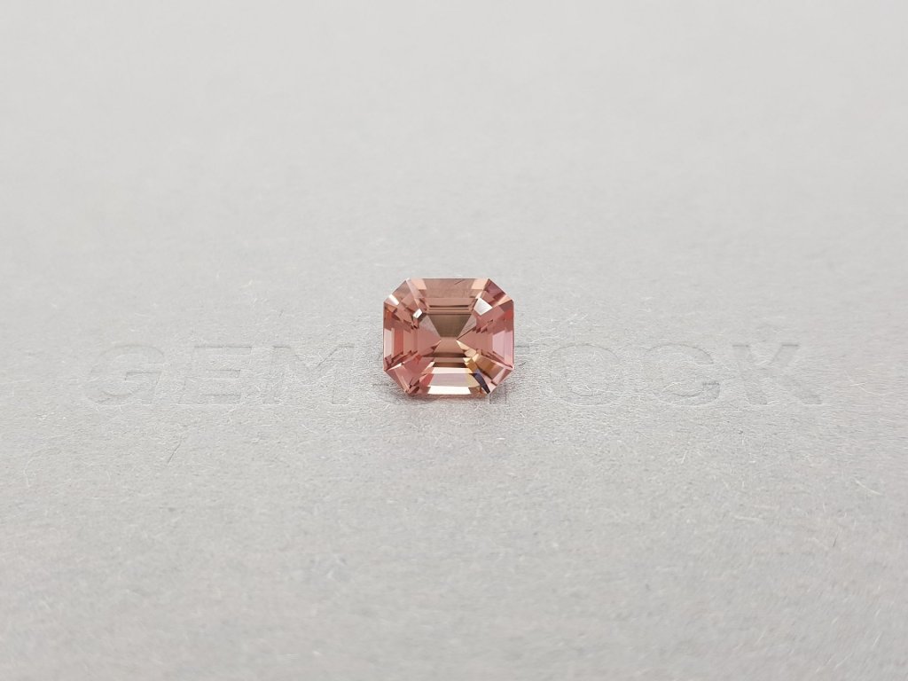 Orange-pink octagon cut tourmaline 2.92 ct Image №1