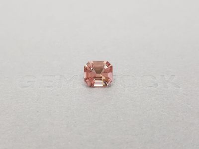 Orange-pink octagon cut tourmaline 2.92 ct photo