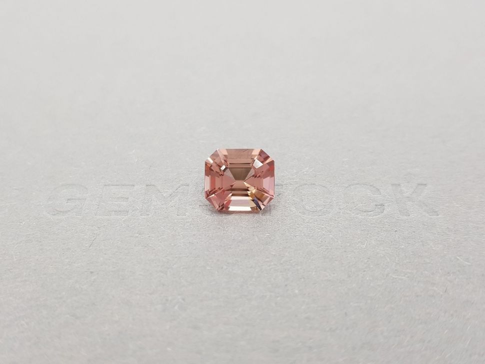 Orange-pink octagon cut tourmaline 2.92 ct Image №1