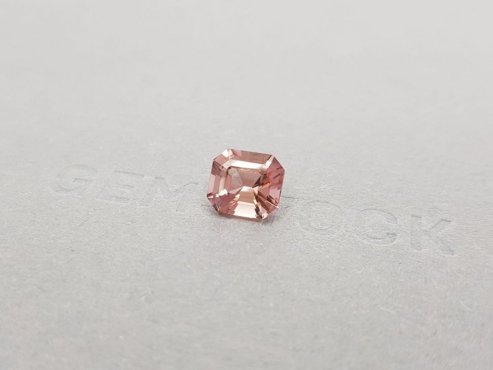 Orange-pink octagon cut tourmaline 2.92 ct Image №3