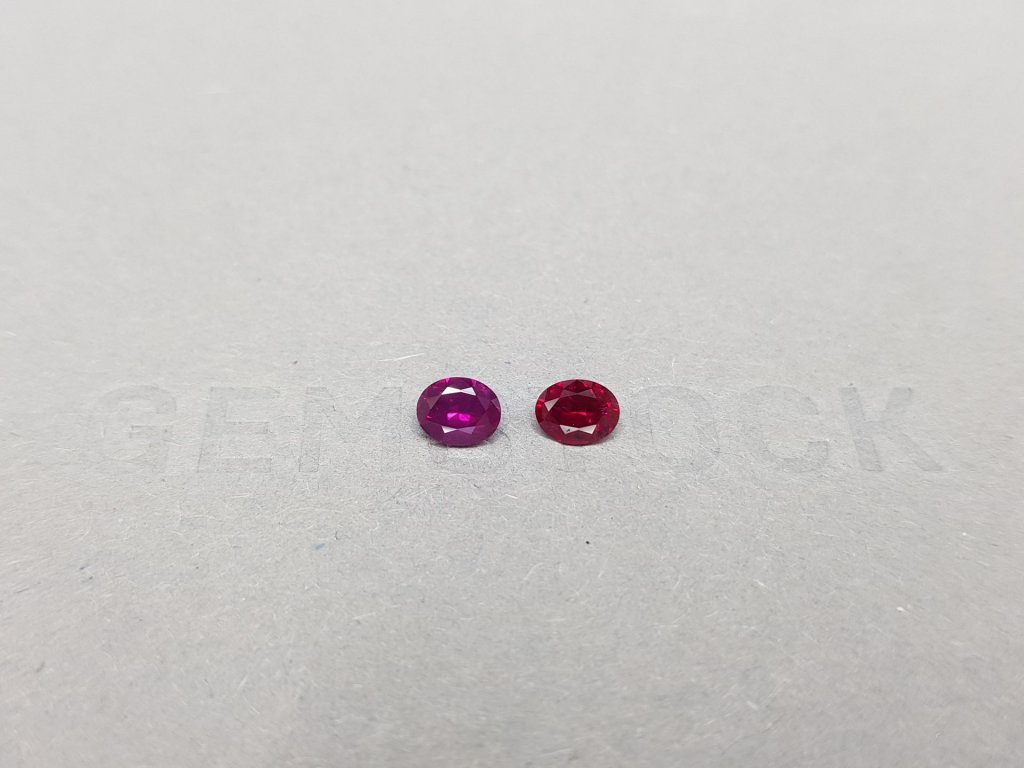 Pair of rubies 0.78 ct, Madagascar Image №1