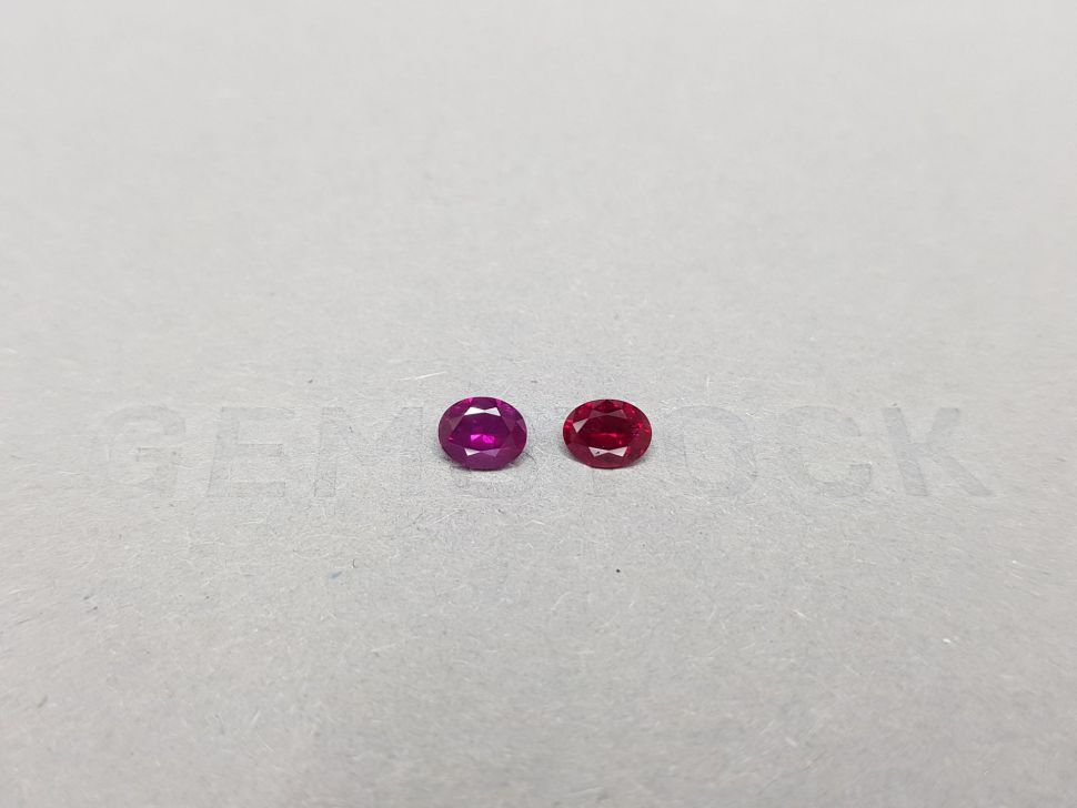Pair of rubies 0.78 ct, Madagascar Image №1