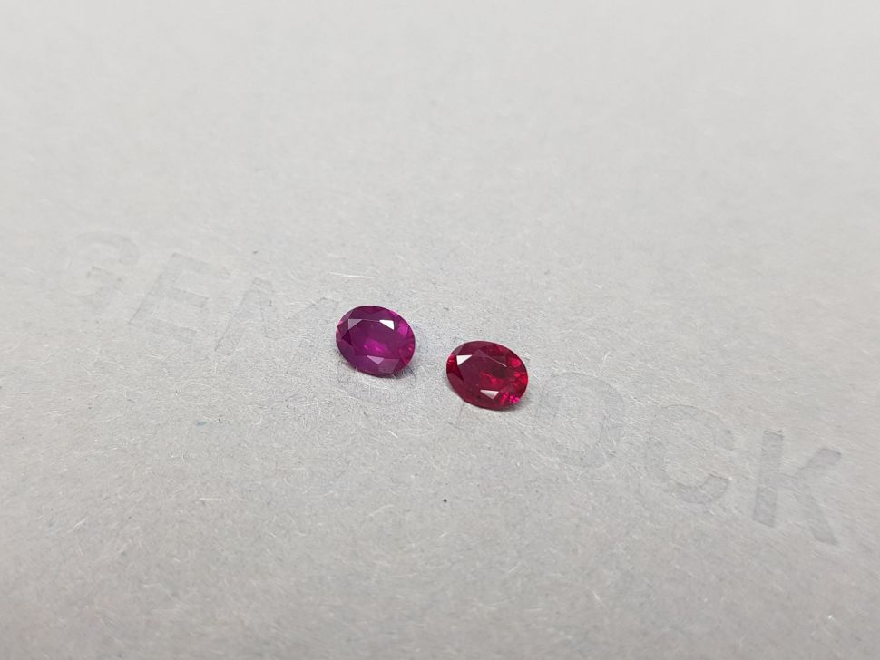 Pair of rubies 0.78 ct, Madagascar Image №3