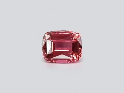 Intense pink-orange tourmaline in cushion cut 4.04 ct, Africa photo