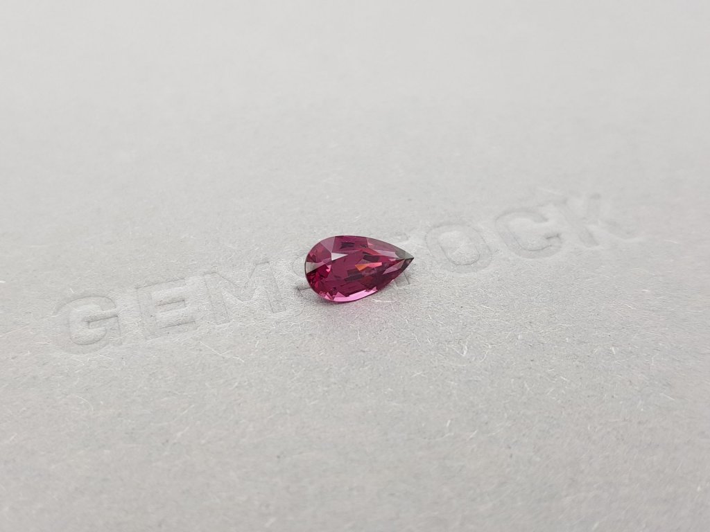 Purple rhodolite garnet pear cut 1.56 carats, Sri Lanka Image №2