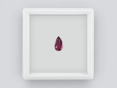 Grenat rhodolite violet taille poire 1,56 carats, Sri Lanka photo