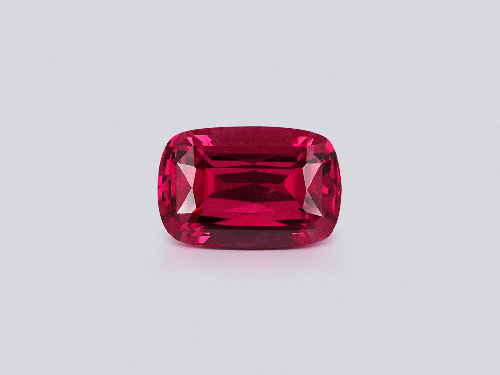 Espinela Mahenge de color rosa intenso y rojo con corte cojín de 3,89 carats,de Tanzania Image №1