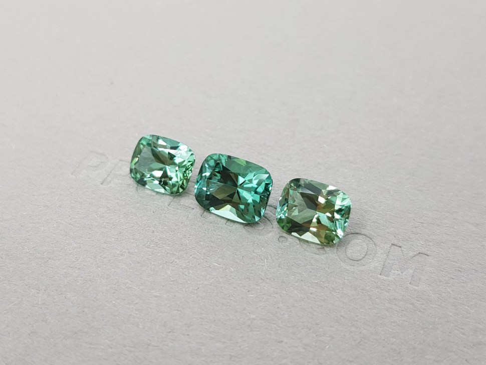 Set of mint green tourmalines 4.28 ct, Afghanistan Image №2