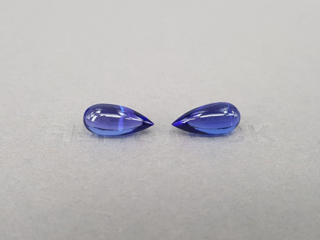 Pair of intense blue fancy-cut tanzanites 11.63 ct Image №1