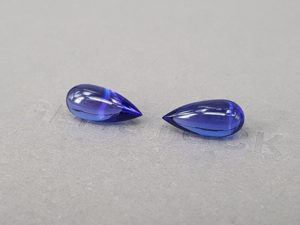 Pair of intense blue fancy-cut tanzanites 11.63 ct Image №3