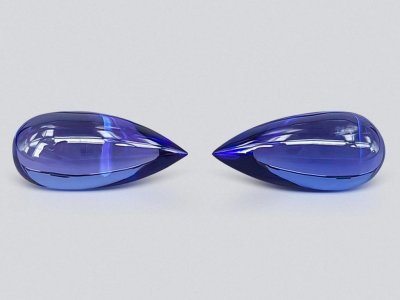 Pair of intense blue fancy-cut tanzanites 11.63 ct photo