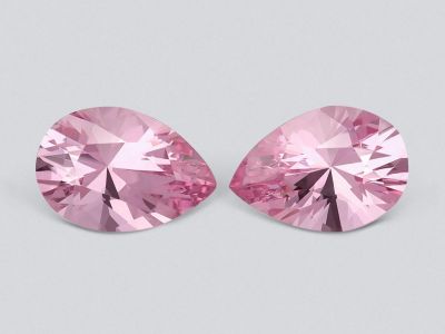 Pair of pink spinels in pear cut 0.48 carats, Pamir photo