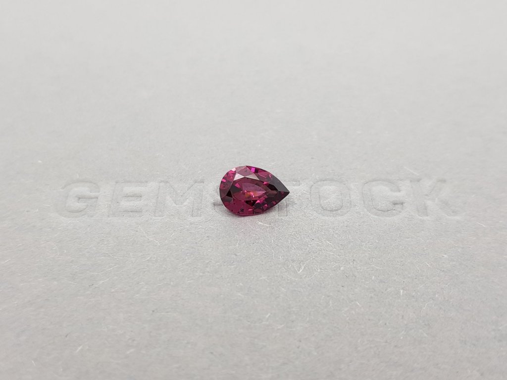 Purple rhodolite garnet pear cut 1.43 carats, Sri Lanka Image №1