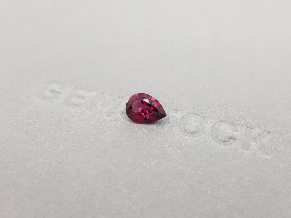 Purple rhodolite garnet pear cut 1.43 carats, Sri Lanka Image №3