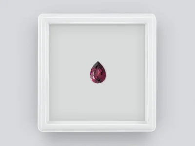 Grenat rhodolite violet taille poire 1,43 carats, Sri Lanka photo