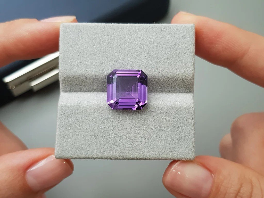  Asscher geschliffener Amethyst 6,83 Karat, Brasilien Image №3