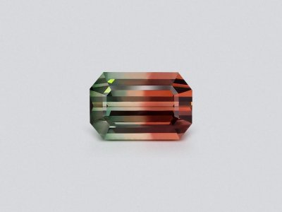 Bi-color or watermelon tourmaline in octagon cut 19.03 carats photo