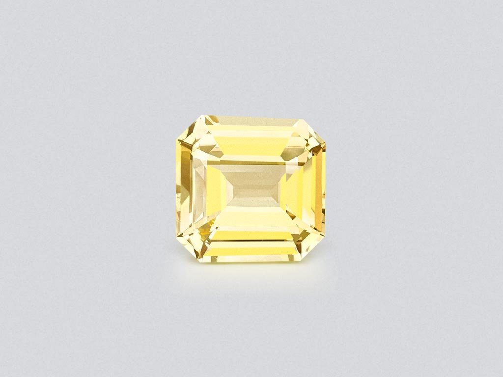 Saphir jaune non traité taille octogonale 7,57 carats, Sri Lanka  Image №1